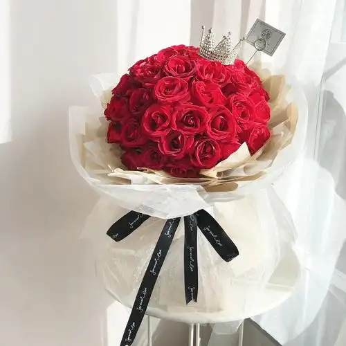 北京鲜花速递同城配送红玫瑰花束网红ins韩式生日鲜花速递(同城)