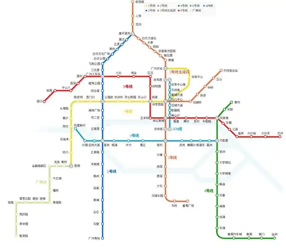 广州市地铁路线图2011