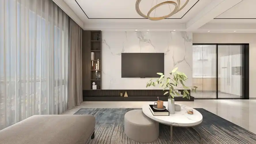 电视墙龙泉俊园  131㎡ 现代简约风 生活家家居