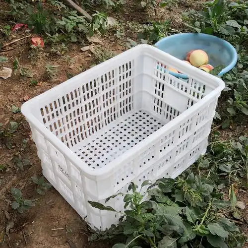 水果框 塑料 装桃子苹果框全新料塑料框耐用抗压白色框蔬菜周转筐