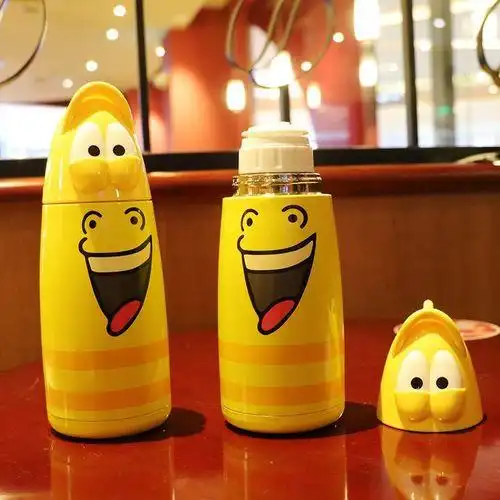 可爱男女爆笑儿童带盖保温杯水杯虫子创意原宿韩版时尚学生真空子_7折