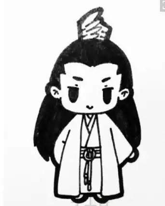 q版三国人物刘备的简笔画