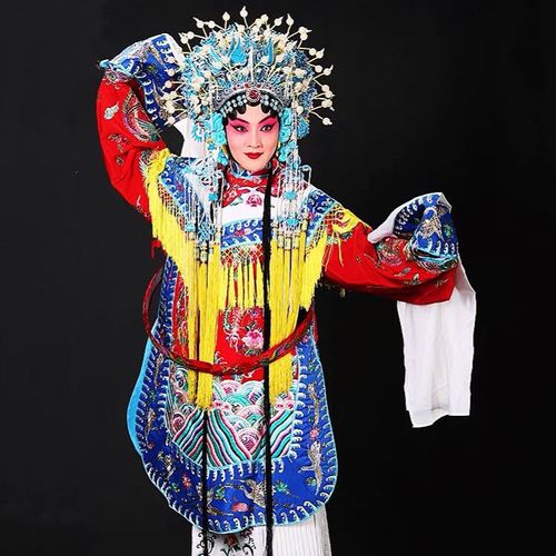 戏装京剧戏曲戏剧舞台演出服凤冠霞披贵妃醉酒勾金镶边女蟒
