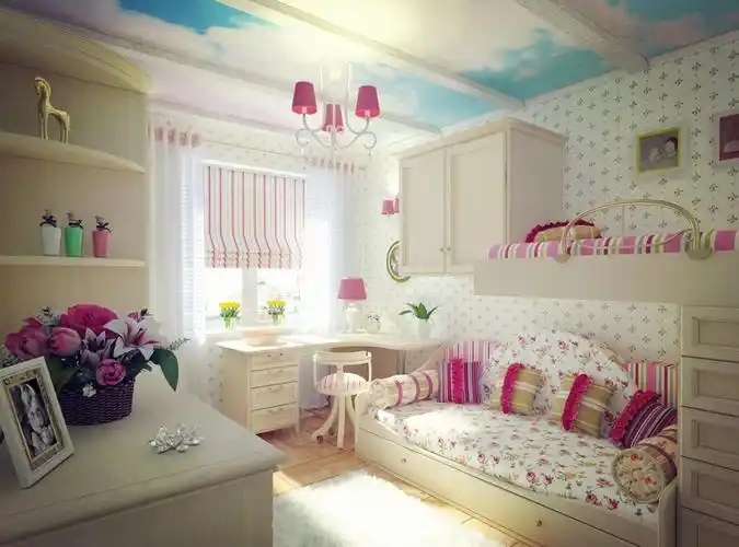 少女卧室童心与青春较劲-谷居家居装修设计效果图