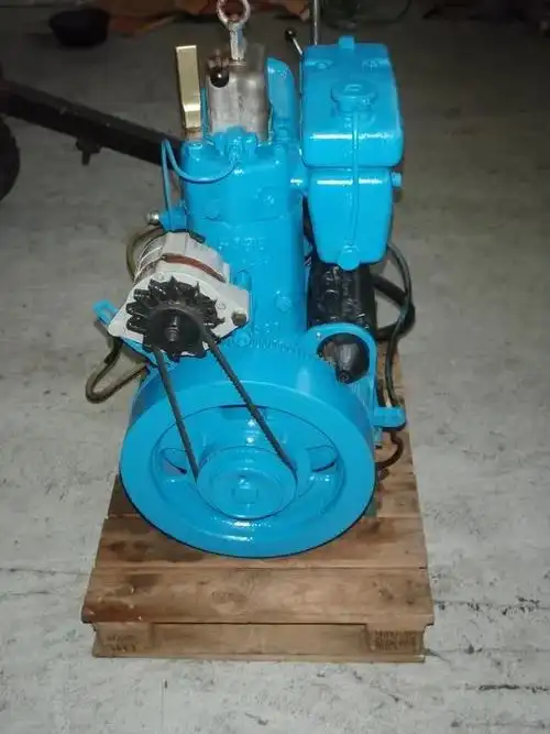 国外老古董单缸立式船用柴油机原机图片.