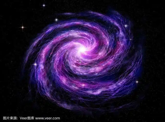 螺旋星系,深空物体的三维插图.