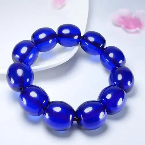 波罗的海蓝色琥珀蓝珀手链 琥珀蜜蜡手串 男款女款 贵族蜜蜡老蜜