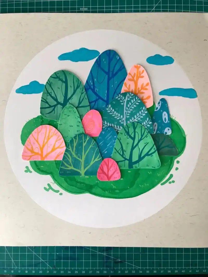 小丛林#创意美术 #画画96 #马克笔手绘 #秀普马克笔 @ - 抖音