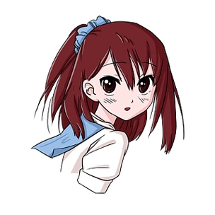 动漫可爱女生回头看学生服头像