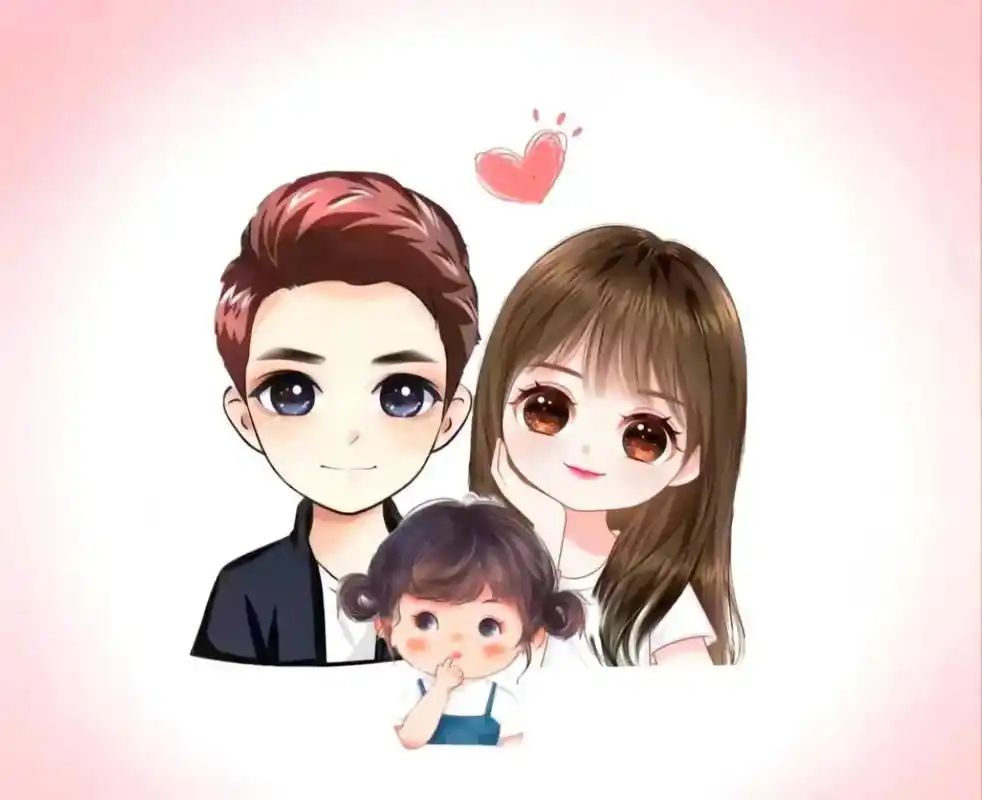 全家福卡通头像 #始于初见止于终老 17相识,20领证,牵 - 抖音