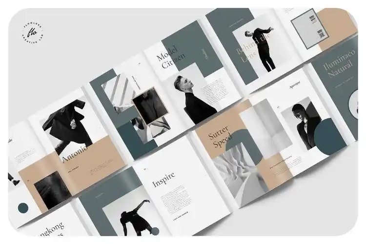 极简欧美大牌风服装摄影indd画册模板momentphotographyportfolio