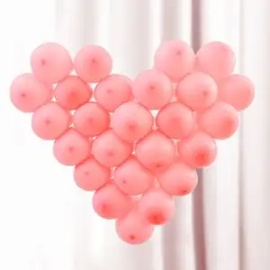 心形气球桃心网格装饰套装表白求婚婚房婚庆生日派对爱心造型布置