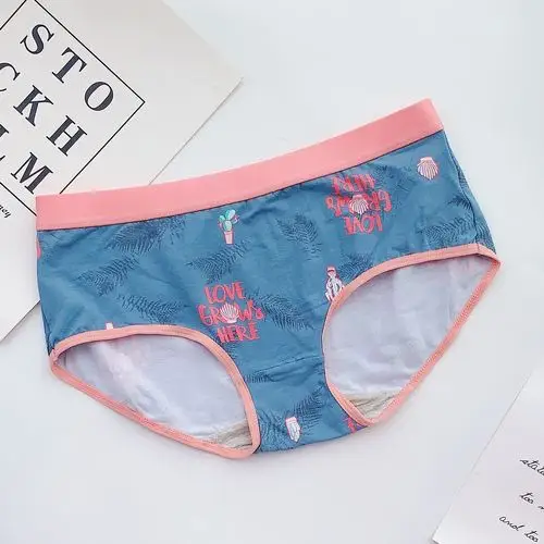 内裤棉中腰性感女生平角裤四角裤衩fishbasket