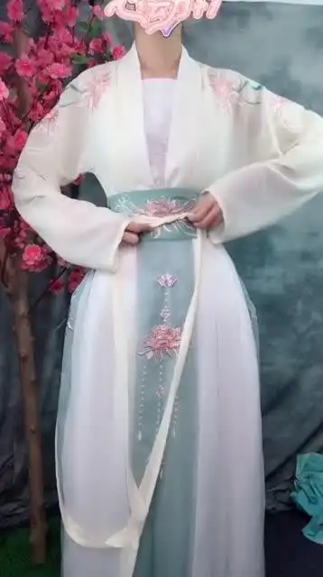 两片式襦裙齐腰入手了,却不会穿,看着吧,教你如何穿?