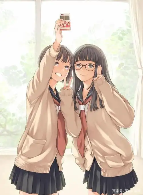 二次元动漫女生闺蜜壁纸