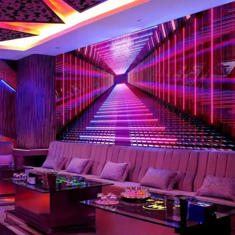 ktv包厢壁画歌厅背景墙纸3d立体装饰墙画网吧科技感壁纸酒吧 - 抖音