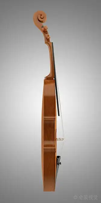 侧面视角,褐色,小提琴,隔绝,灰色背景_高清图片_全景视觉