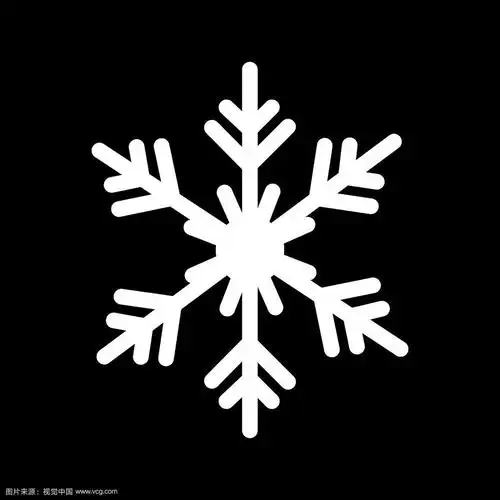 一个雪花图标,扁平的雪花标志