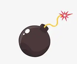 地雷 图案 卡通 素材