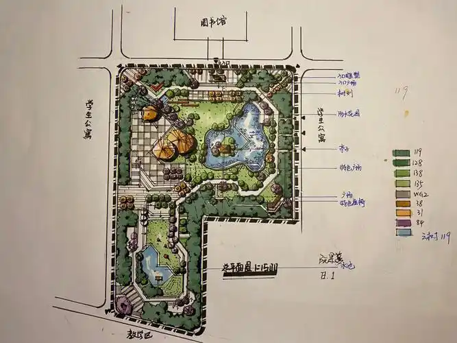 平面临摹p41566校园绿地景观设计p51566雕塑广场景观设计