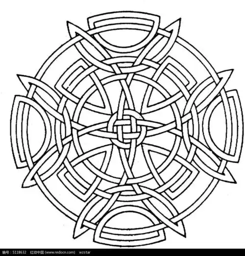 复杂圆形套叠花纹镂空psd素材