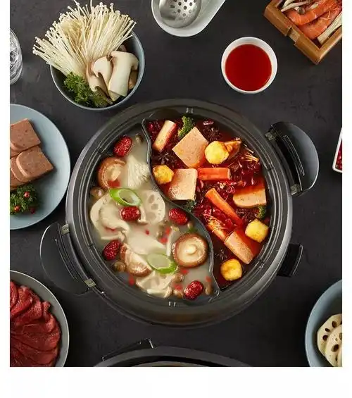 zojirushi/象印鸳鸯电热火锅多功能烧烤蒸煮锅一体锅大容量pvh30c pvh