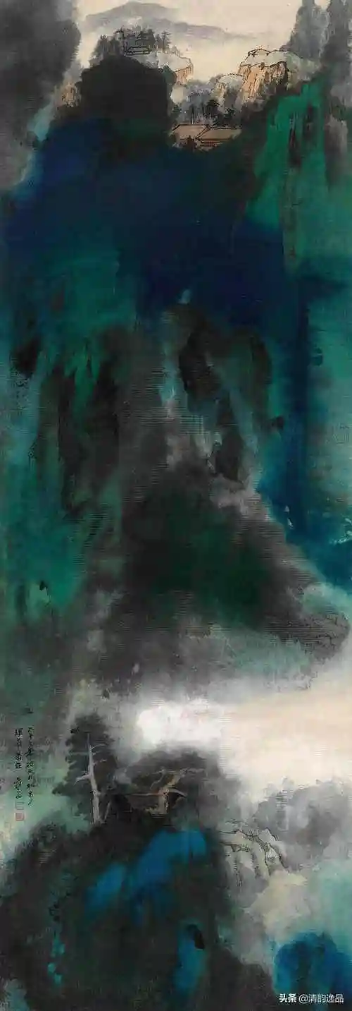 中国画大师张大千泼墨山水欣赏高清