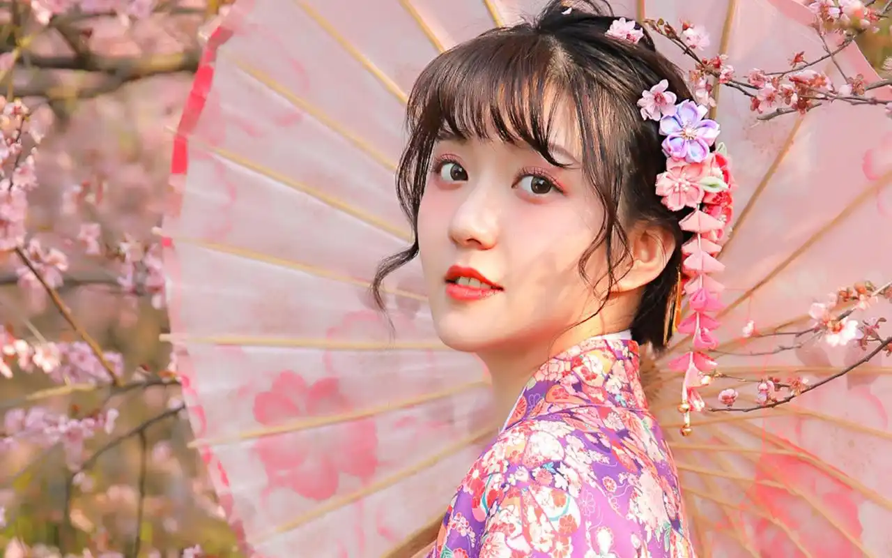 日本和服美女清纯甜美写真图片桌面壁纸 和服美女,和服,日本和服,性感