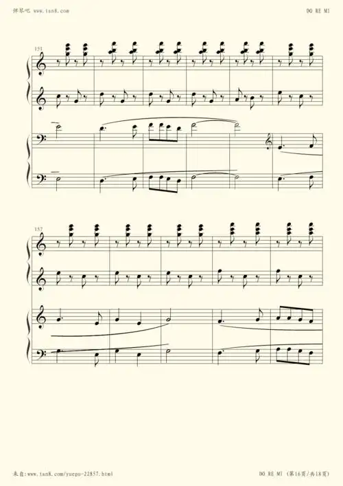 钢琴谱 - do re mi(《音乐之声》插曲 四手联弹)