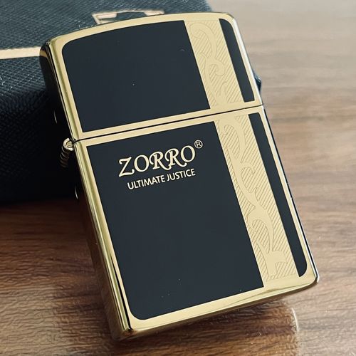 zorro佐罗黄铜煤油防风打火机个性创意树脂印精彩再现豪华礼品