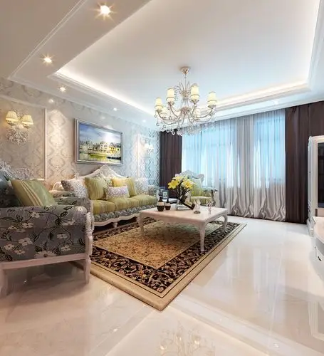 简约欧式客厅装修效果图片_装修美图-新浪家居