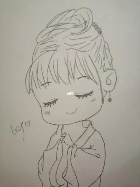 赵丽颖可爱简笔画