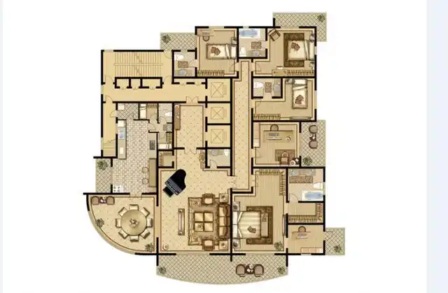 汤臣一品刘嘉玲同款一手保留房源顶层景观大复式样板房装修