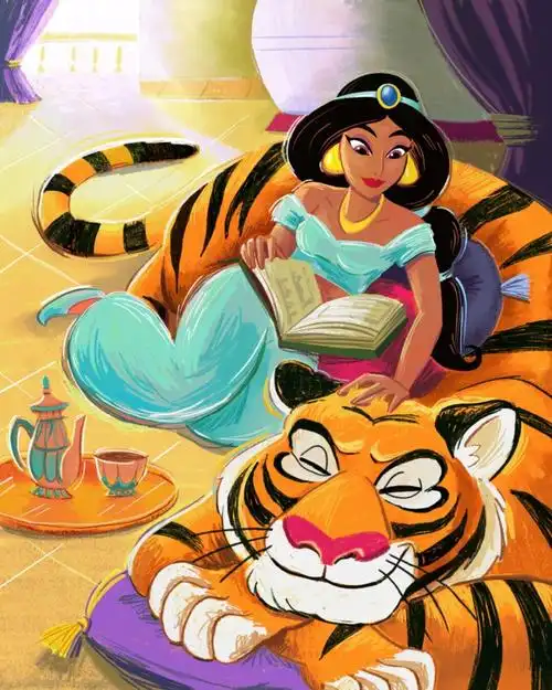 迪士尼茉莉公主的休闲时间