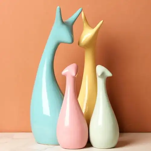 客厅小摆件创意家居轻奢电视酒柜子玄关书架鹿天鹅高档工艺装饰品