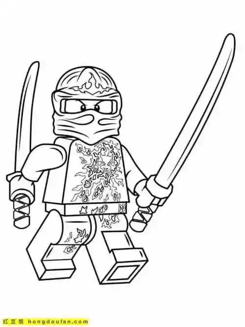 11张乐高幻影忍者大电影主题涂色图片-红豆饭小学生简笔画大全