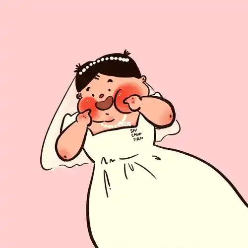 情侣头像给新婚的胖友