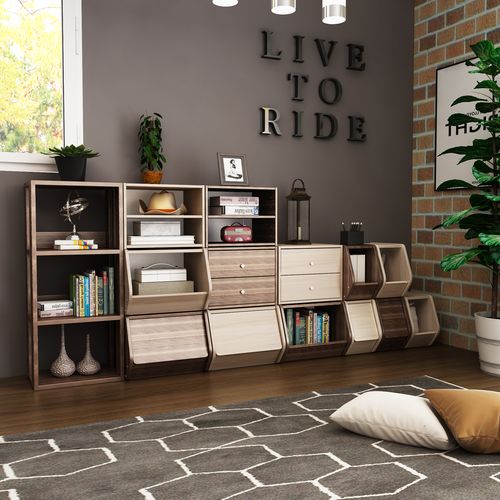 书柜创意板式组合柜小书自由自由组组合简易叠加单个书柜