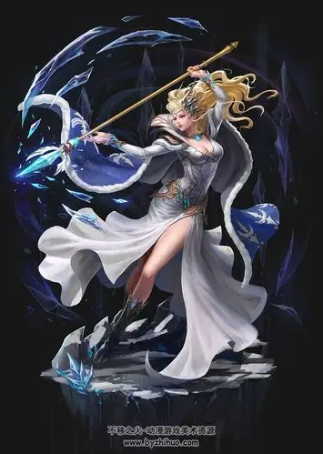 古装女性游戏角色原画设定 含png免扣素材分享