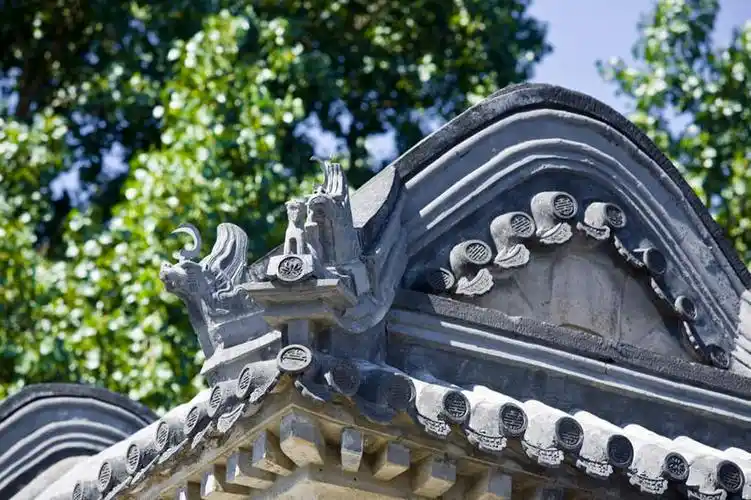 无人,横图,俯视,室外,北京,中国,龙,屋顶,屋檐,摄影,四合院,东亚,彩图