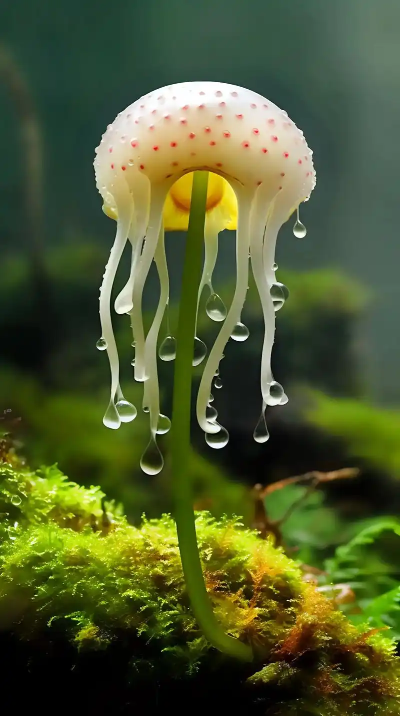 护林员在山里发现了一株长相奇特的植物,不知是什么花?