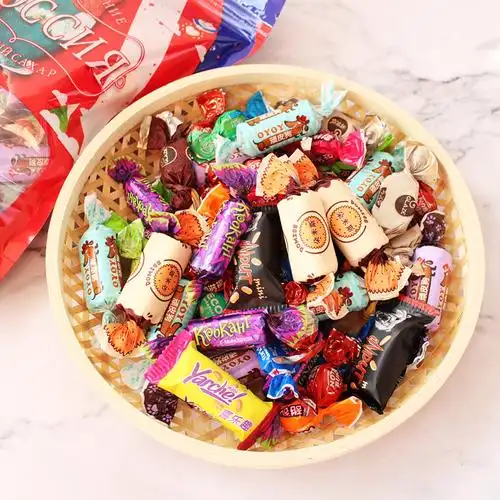 俄罗斯进口食品混合巧克力糖果年货小零食春节过年散装批发正礼品