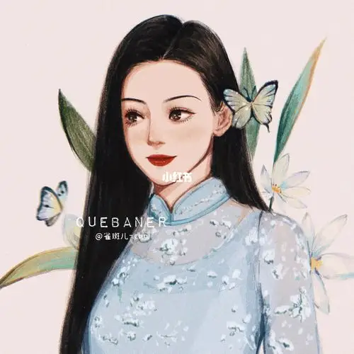 手绘头像|司藤_头像_手绘_旗袍_头像分享_文化_绘画