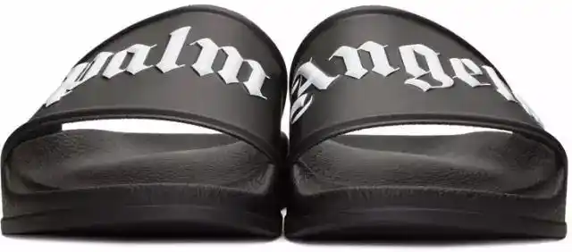 palm angels男士logo凉拖右脚palm,左脚angels,男女同款的"潮拖"