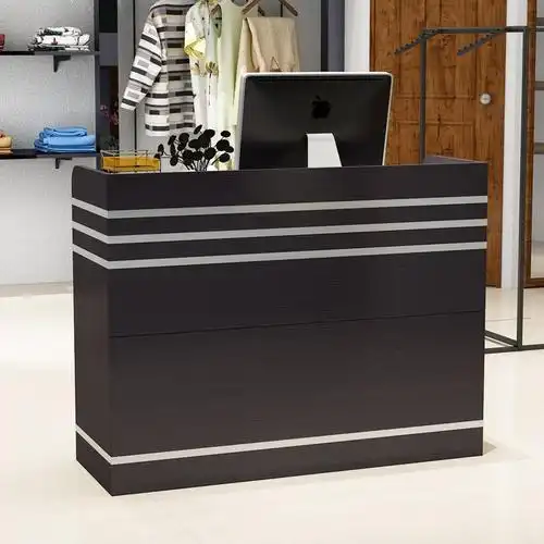 收银台柜台吧台简约现代时尚服装店前台超市收银柜饭店接待台柜台