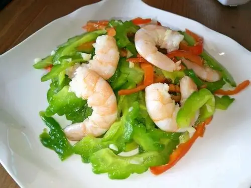 凉拌苦瓜虾仁