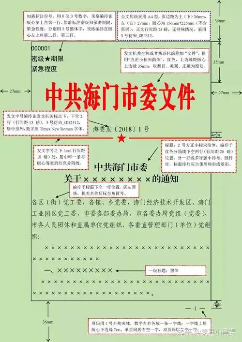 最新的政府公文格式及排版