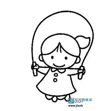 人物简笔画图片大全,体育运动简笔画素材卡通动漫人物简笔画小女孩在