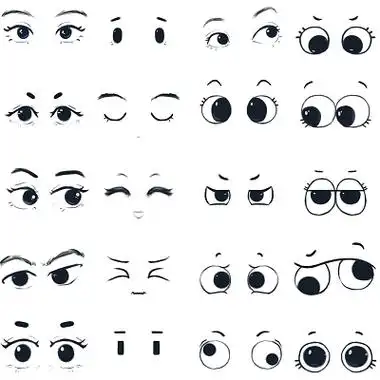 20个眼睛眼睛套组眼睛表情png素材全国爱眼日