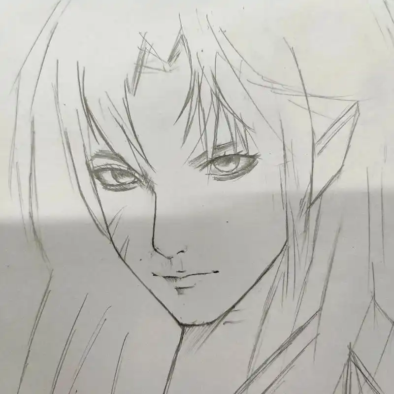 是谁男人我不说. #杀生丸 #手绘#绘画过程#铅笔画  - 抖音